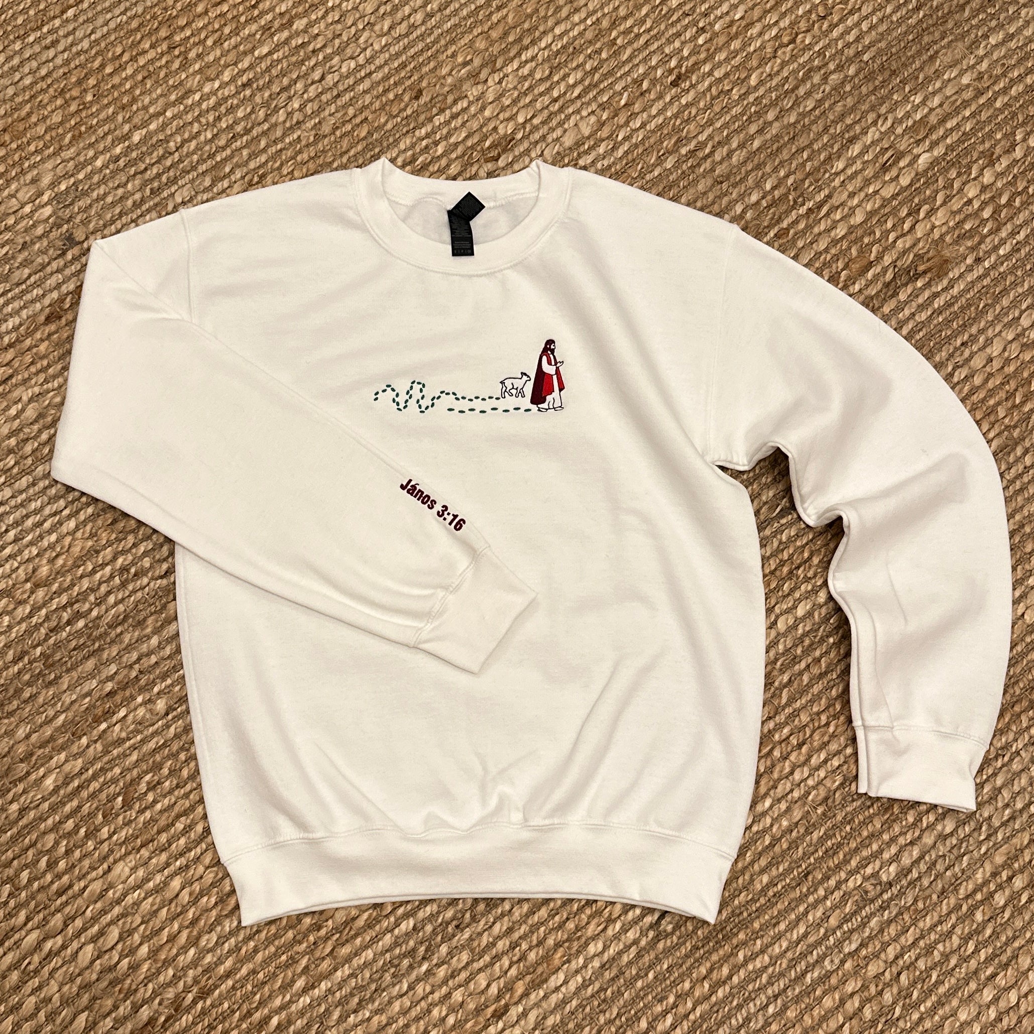 Walk With Jesus - Embroidered Classic Unisex Crewneck Sweatshirt