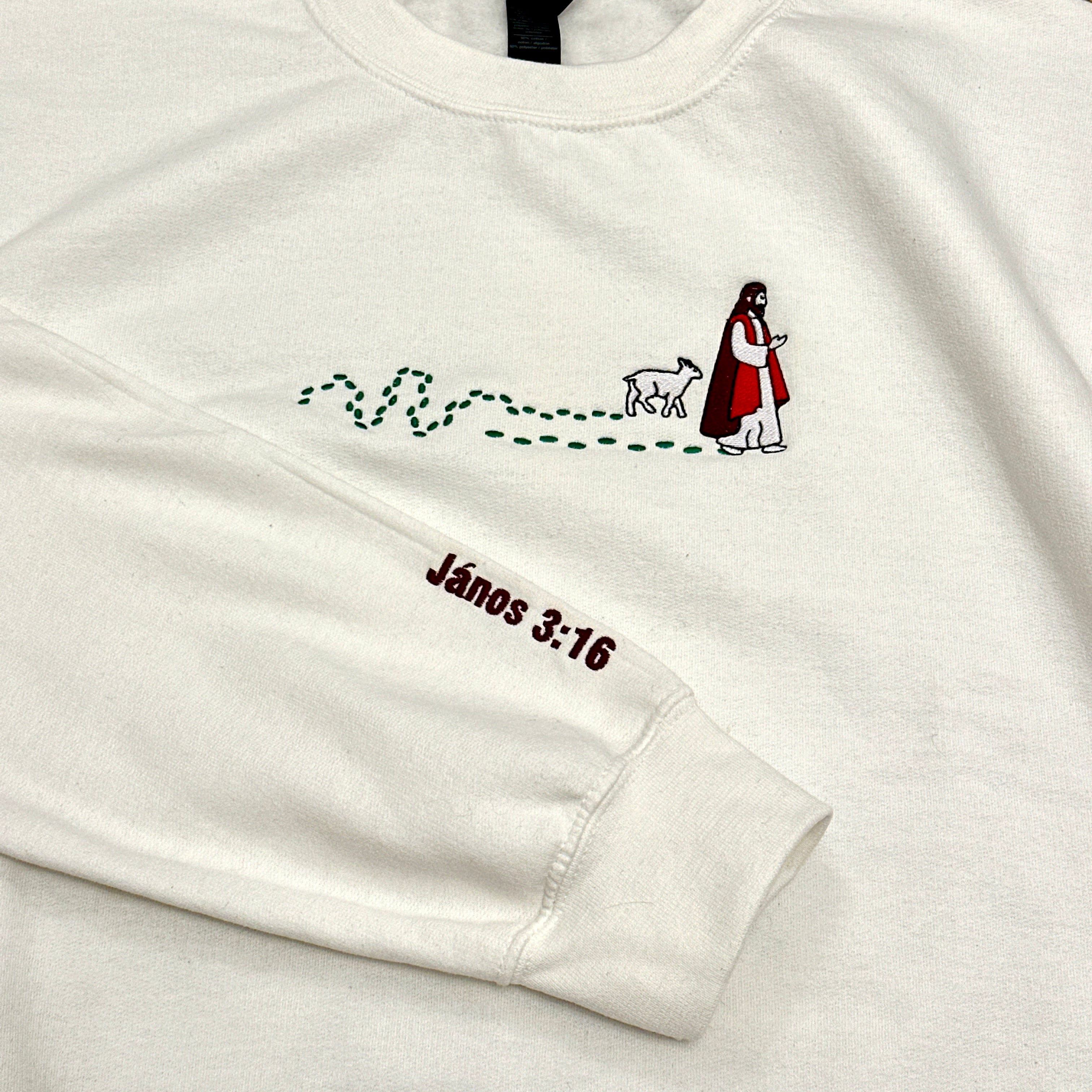 Walk With Jesus - Embroidered Classic Unisex Crewneck Sweatshirt