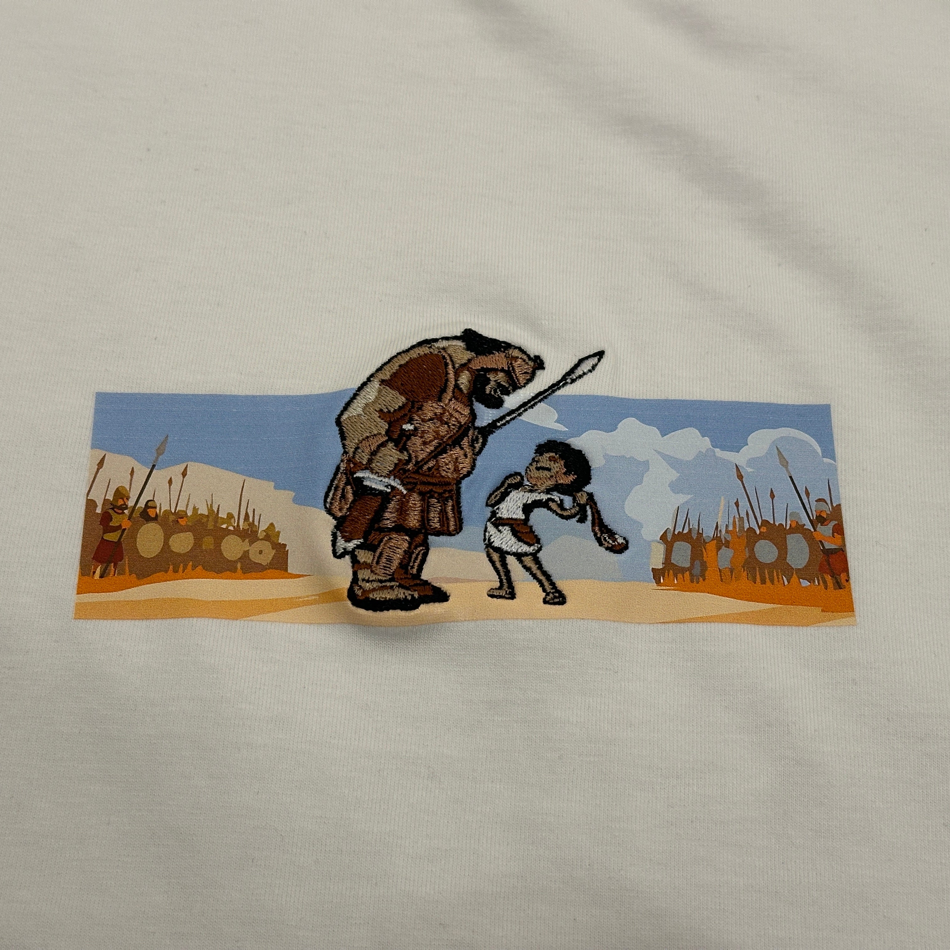 David And Goliath - OVERSIZED Embroidered T-shirt