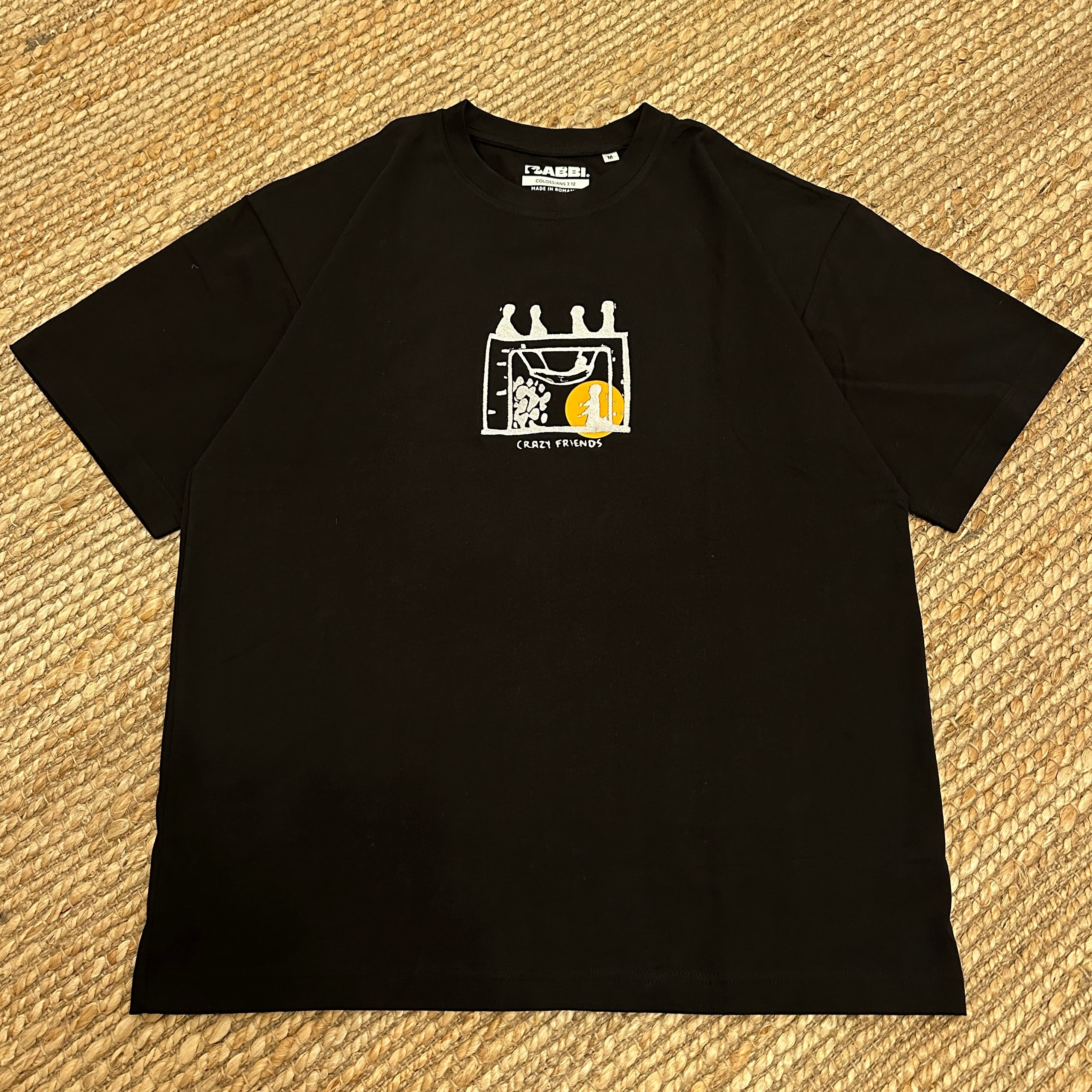 Crazy Friends - OVERSIZED Embroidered T-shirt