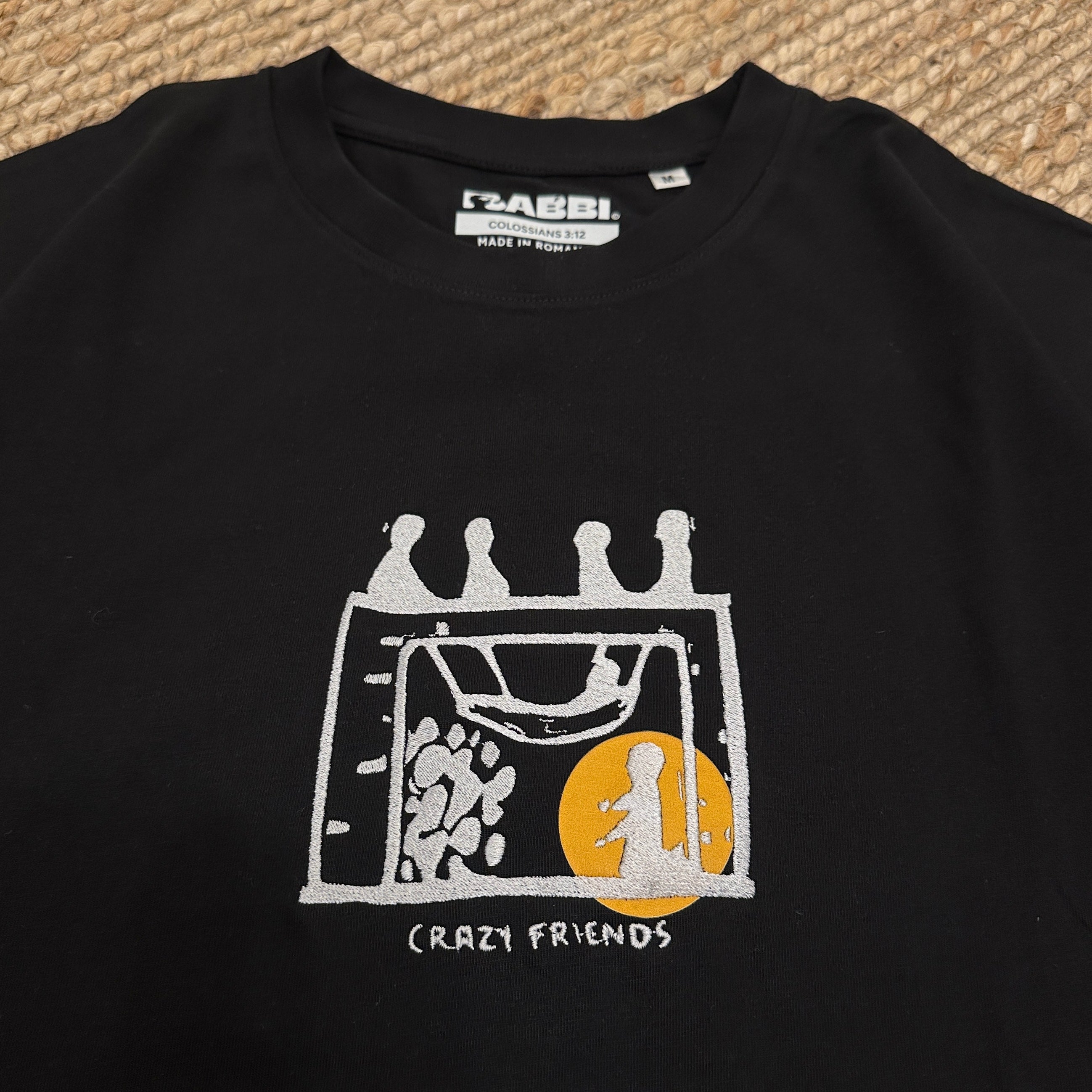 Crazy Friends - OVERSIZED Embroidered T-shirt