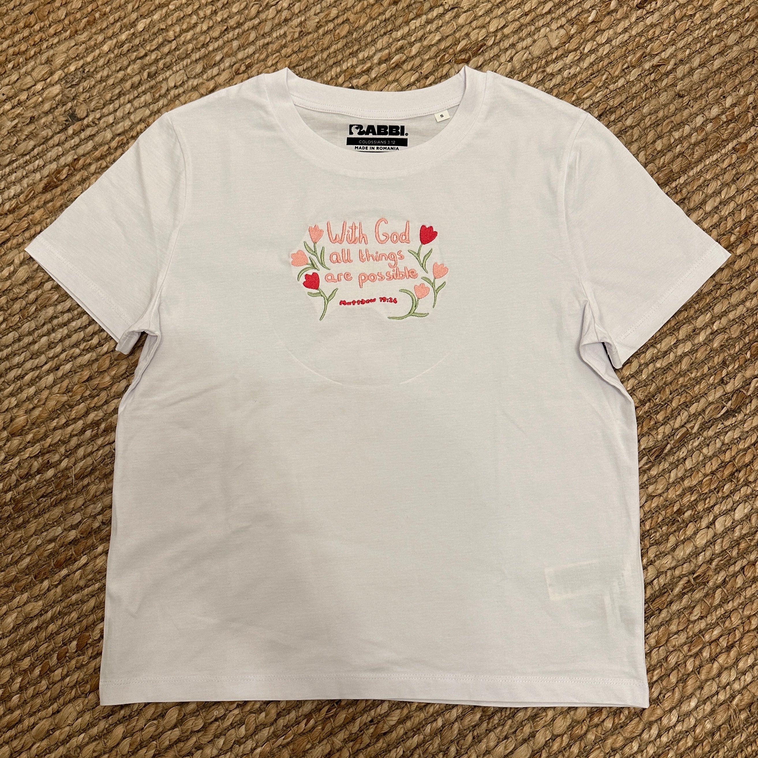 With God All Things Are Possible - Women's Embroidered T-shirt